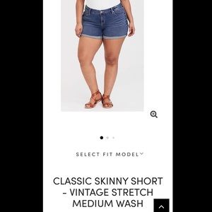 Classic skinny short-Vintage stretch size 18